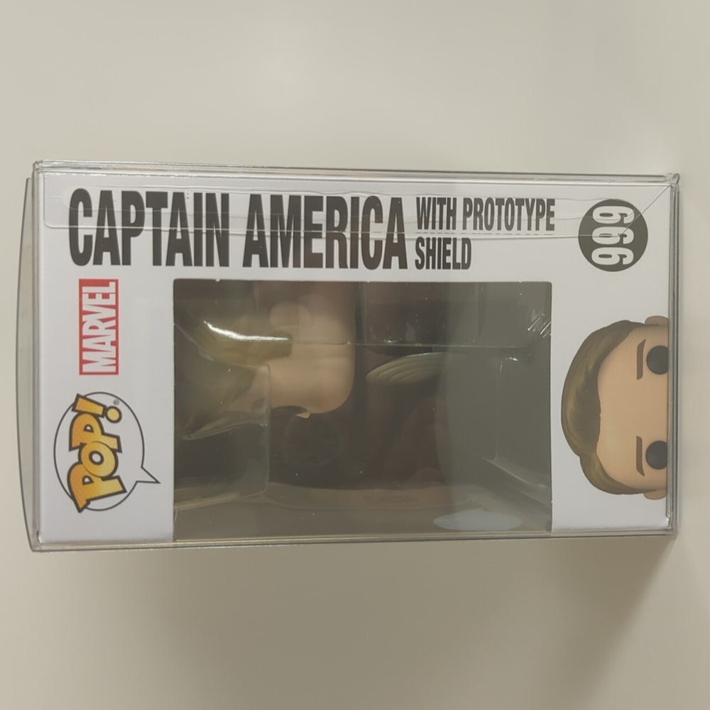CAPTAIN AMERICA WITH PROTOTYPE SHIELD Funko Pop 999 Bobble-Head Special Edition - Picture 2 of 7